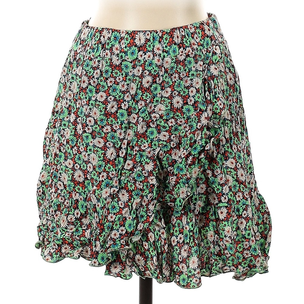 Zara stretch floral mini skirt